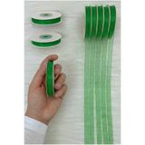 ZEYMERADE Organze Tül Kurdele Yeşil 1 cm 22 mt, Gelin, Bohça, Nişan, Çeyiz, Hediye, Paketleme, Süsleme, Nikah