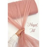 ZEYMERADE Pudra Hayal Tül, Nişan Çeyiz Bohça Kapı Doğum Günü Parti Süsleme, Gelin Abiye Türban 100x300cm