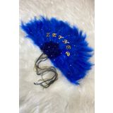 Zeymerade Saks Mavi Gelin Yelpazesi, Bekarlığa Veda Partisi, Bride To Be, Nedime, Kına Gecesi, Ahşap Tüylü