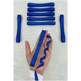 ZEYMERADE Saks Mavi Grogren Kurdele 1 Cm 10 Metre, Bohça Çeyiz Özel Gün Sünnet Düğün Hediye Paketleme Süsleme