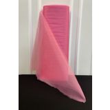 Zeymerade Şeker Pembe Bohça Süsleme Tülü, Nişan Bohça Süsü, Kapı Doğum Günü Parti Süsleme Tülü, 100x300cm