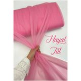 ZEYMERADE Şeker Pembe Hayal Tül, Nişan Çeyiz Bohça Kapı Doğum Günü Parti Süsleme, Gelin Abiye Türban 100x300cm