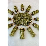 Zeymerade Siyah Gold Halay Mendili, Gelin Mendili, Pullu Halay Mendili 10 Adet