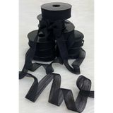 ZEYMERADE Siyah Keten Nopeli Kurdele 2,5 Cm 20 Metre, Bohça Çeyiz Özel Gün Hediye Süsleme Kurdelesi