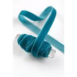 ZEYMERADE Turkuaz Kadife Kurdele 1cm 5mt, Gelin, Damat, Bohça, Nişan, Çeyiz, Nikah, Hediye, Şeker, Süsleme