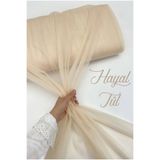 ZEYMERADE Vanilya Hayal Tül, Nişan Çeyiz Bohça Kapı Doğum Günü Parti Süsleme, Gelin Abiye Türban 100x300cm