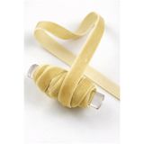 ZEYMERADE Vanilya Kadife Kurdele 1cm 5mt, Gelin, Damat, Bohça, Nişan, Çeyiz, Nikah, Hediye, Şeker, Süsleme