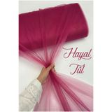 ZEYMERADE Vişne Hayal Tül, Nişan Çeyiz Bohça Kapı Doğum Günü Parti Süsleme, Gelin Abiye Türban 100x300cm