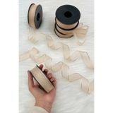 ZEYMERADE Vizon Şifon Kurdele 2,5 cm 20 mt, Gelin, Damat, Bohça, Nişan, Çeyiz, Özel Gün, Hediye, Süsleme