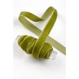 ZEYMERADE Zeytin Yeşili Kadife Kurdele 1cm 5mt, Gelin, Bohça, Nişan, Çeyiz, Nikah, Hediye, Şeker, Süsleme