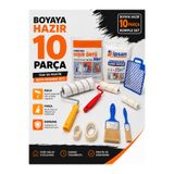 Zeyn Gross 10 Parça Komple Boya Badana Seti – Rulo, Kestirme Fırçaları ve Bantları, Izgara ve Koruma Örtüsü(Yedek Rulo)