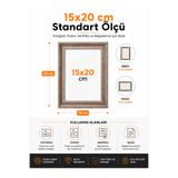 Zeyn Gross 15x20 Ahşap Resim Çerçevesi – Masaüstü ve Duvara Asılabilir Fotoğraf, Poster ve Sertifika Çerçevesi Doğal Ahşap Görünümlü