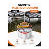Zeyn Gross DMAX 96 mm x 2 m Sakız Sızdırmaz Bant | Butil Alüminyum Folyo İzolasyon ve Tamir Bandı | Su, Nem ve Hava Sızdırmaz