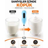 Zeyn Gross Pilli Mini Süt Köpürtücü Kahve Karıştırıcı Paslanmaz Uç - Cappuccino, Latte, Milkshake ve Matcha Mixer - Karışık Renk - Renkli