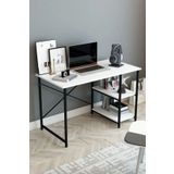 Zeyn Mobilya Zeyn Modüler - 2 Raflı Beyaz Çalışma Masası
