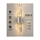 ZEYNEP RANA CEN Aydınlatma Zirve 50 cm Pilli Aplik – Pilli ve Elektrikli Anahtarlı LED Duvar Apliği – 5 Renk