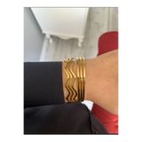 zeynep Z&D Accessory 316L Gold Çelik 6'lı Ajda Bilezik Seti