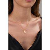 Zeynepli gold & jewelry 14 Ayar Altın Küçük Füzyon S Harfli Kolye