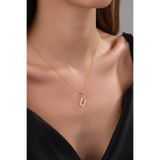 Zeynepli gold & jewelry 14 AYAR ALTIN KÜÇÜK FÜZYON Ü HARFLİ KOLYE