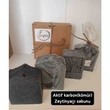 Zeynis Aktif Karbon (Kömür) Zeytinyağı Sabunu (2 Adet), El Yapımı Doğal Zeytinyağlı Sabun
