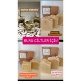 Zeynis Kuru Ciltler İçin Sabun Seti(4 Çeşit),Kahveli, Havuç Yağlı, Keçi Sütlü, Kayısı Yağlı, El Yapımı Doğal Zeytinyağlı Sabunlar, - 4 lü paket