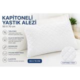 Zeyno Home Tekstil Kapitoneli 2'li Yastık Alezi 50X70 cm – Terletmez, Yumuşak Dokulu, Dayanıklı Yastık Koruyucu - Beyaz