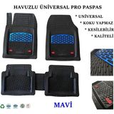Zeyno Ticaret Renault 9 Sedan 2000 Uyumlu Havuzlu Ünıversal Maxi Paspas Mavi - Siyah - Siyah - Mavi