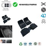 Zeyno Ticaret Renault 9 Sedan 2000 Uyumlu Havuzlu Ünıversal Yeni Nesil Plus Paspas Siyah - Gri