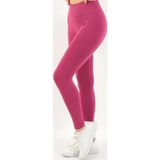 Zeynos Giyim Spor Seamless Büzgülü Push-up Toparlayıcı Tayt Gül Kurusu M-L