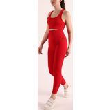 Zeynos Giyim Spor Seamless Tayt Takımı Kırmızı S-M