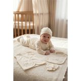 Zeynuko Erkek Bebek Amore Mio Nakışlı Ayıcık Süzeneli 10'lu Yenidoğan Hastane Çıkışı Zıbın Seti Kutulu - 0 - 3 Ay - 143 - Bej