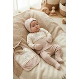 Zeynuko Kız Bebek %100 Pamuk Dalda Kuş 5'li Yeidoğan Hastane Çıkışı Zıbın Seti - Pudra - 0 - 3 Ay