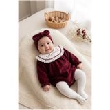 ZEYNUKO Kız Bebek Kadife 3-6 Ay Luxury Romper Yenidoğan Hastane Çıkışı Bebek Kıyafetleri