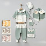 Zeynuko Kız Bebek Nakışlı 5'li Yenidoğan Hastane Çıkışı Zıbın Seti - 0 - 3 Ay - 730Mint