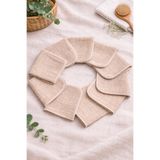 ZEYPBA %100 Pamuklu Bebek Müslin Ağız Mendili - 8 Li - Bej %100 Pamuk