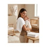 ZEYPBA Beyaz 4’lü 4 Katlı Müslin Bebek Omuz Örtüsü 25X50CM Bebek Ağız Mendili Müslin Sırt Havlusu %100 Pamuk Yenidoğan Ter Bezi