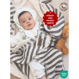 Zeypba Çizgili 4 Katlı Müslin Bebek Örtüsü 110x110 cm %100 Pamuk Antrasit - Antrasit - Krem - 110x110cm