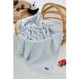 Zeypba Gri 4 Katlı Müslin Bebek Ve Çocuk Battaniyesi%100Pamuk Erkek & Kız Bebekler İçin Nefes Alabilen Cilt Dostu Bebek Ve Çocuk Battaniyesi