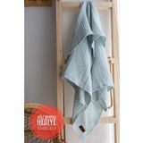 ZEYPBA Mavi 4 Katlı Müslin Bebek-çocuk Battaniyesi %100pamuk 90x100cm