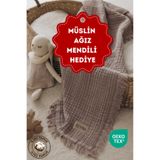 ZEYPBA Vizon %100 Pamuk 4katlı Müslin Bebek Battaniye & Çocuk Müslin Battaniye 110x110cm