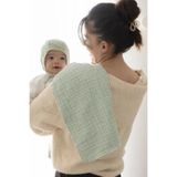 ZEYPBA Yeşil 4’lü 4 Katlı Müslin Bebek Omuz Örtüsü 25X50CM Bebek Ağız Mendili Müslin Sırt Havlusu %100 Pamuk Yenidoğan Ter Bezi