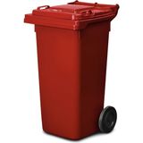 Zeyrek Kırmızı Plastik Çöp Konteyneri 240 lt