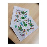 zeyrek tekstil 2 Adet 35x45 Yıkanabilir Ilkokul Ve Okul Öncesi Beslenme Örtüsü/bezi_1037-a