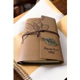 Zeysel store Kişiye Özel Vegan Deri Defter – A5 Boyut, Çizgisiz, Konsept Tasarım Hediyelik Kahverengi