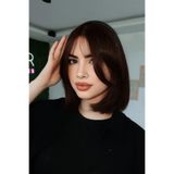 Zeysum Çikolata Kahverengi Renk Uzun Kenarlı Taçlı Takma Kahkül Perçem