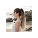 Zeysum Kumral Beyaz Platin Ombre Dalgalı Kabarık Afro Lastik Tokalı At Kuyruğu Saç Postiş 70 Cm 150 gr