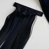 Zeysum Siyah At Kuyruğu Saç Dalgalı Cıtçıtlı Takma Postiş Saç 60 Cm Isıya Dayanıklı