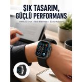 zeyta12 Amoled Ekran 49mm Ultra Tasarım 3 Kordonlu Akıllı Saat Yeni Nesil zeytan45