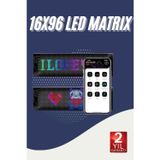 zeyta12 Cama Yapışan En Büyük Boy 16x96 Telefon Kontrollü Led Ekran Digital Araba Yazısı zeyt