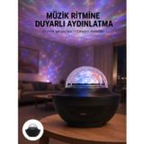 zeyta12 Çok Renkli Projektör Lamba Disko Topu Gece Lambası Kablosuz zeytan45